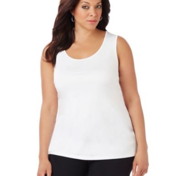 plus size white tank